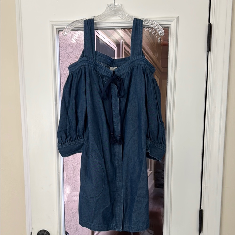 Blue Denim Off-Shoulder Dress Anthropologie New without tags!